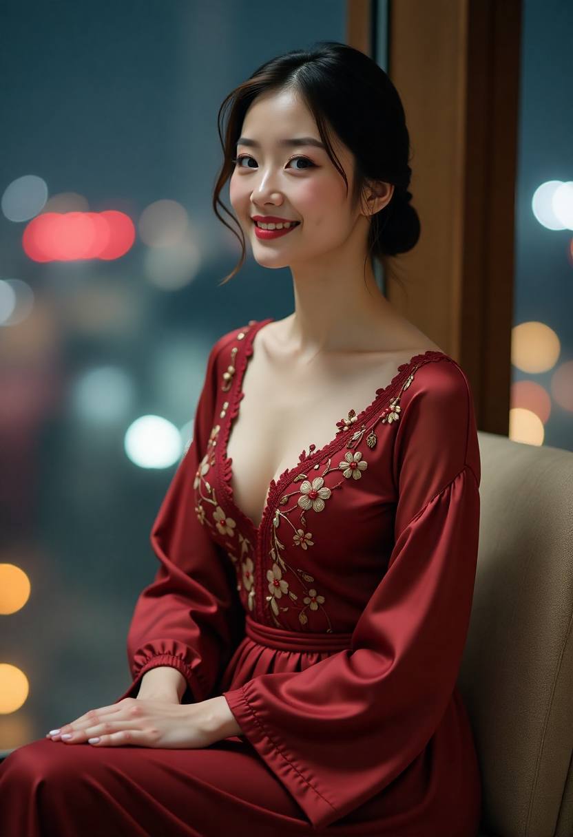 夜戏色温从暖路灯切到窗光